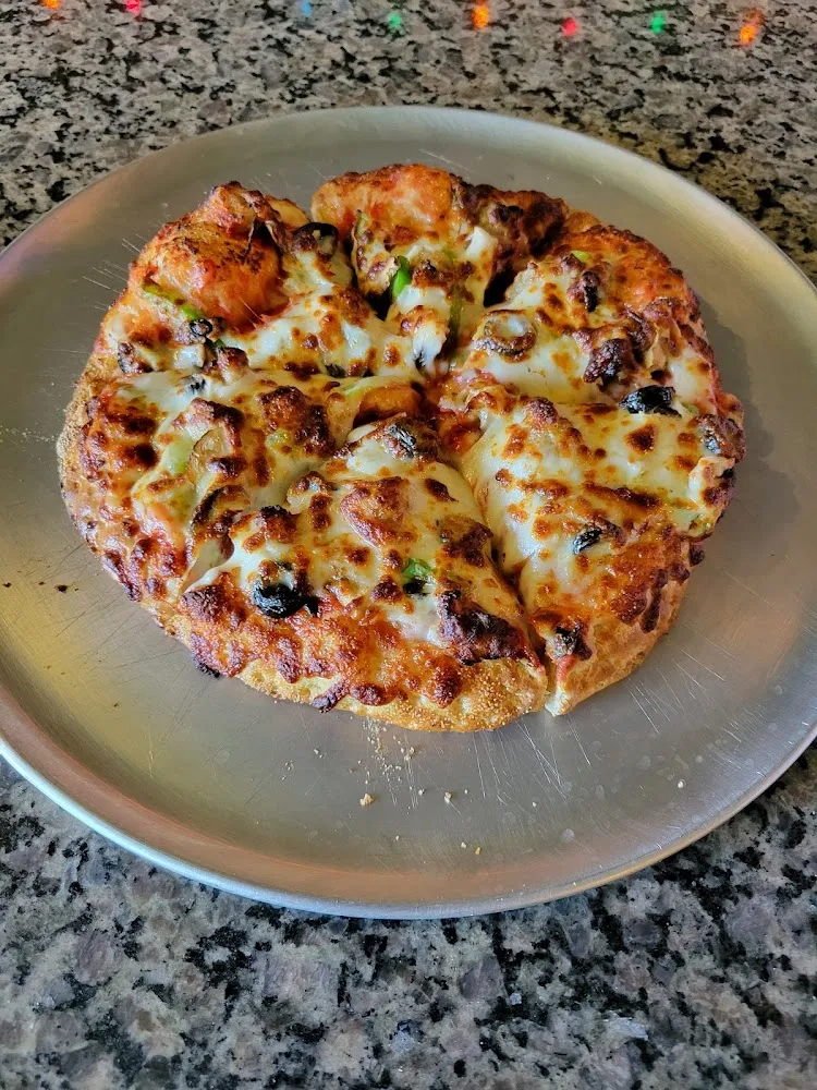 Personal Pizza Sausage Black Olives Green Peppers